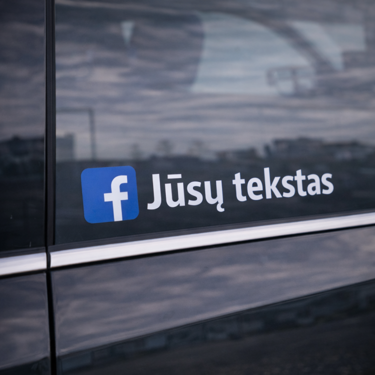 Facebook lipdukas su Jūsų tekstu (spalvotas)