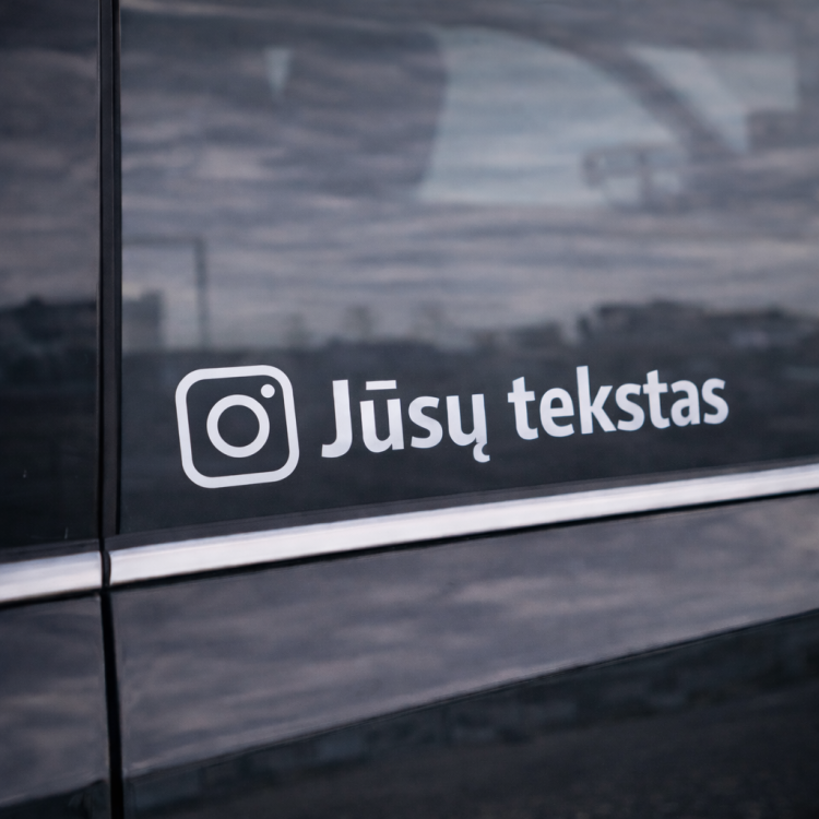 Instagram lipdukas su Jūsų tekstu
