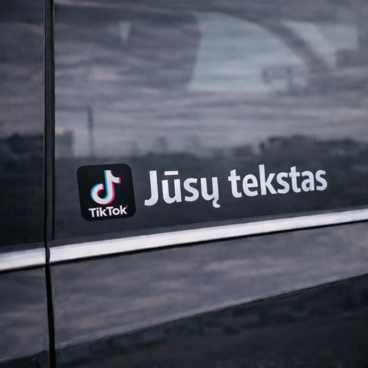 TikTok lipdukas su Jūsų tekstu (spalvotas)