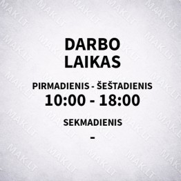 Darbo laiko lipdukas Nr. 5 Darbo laiko lipdukas Nr. 5