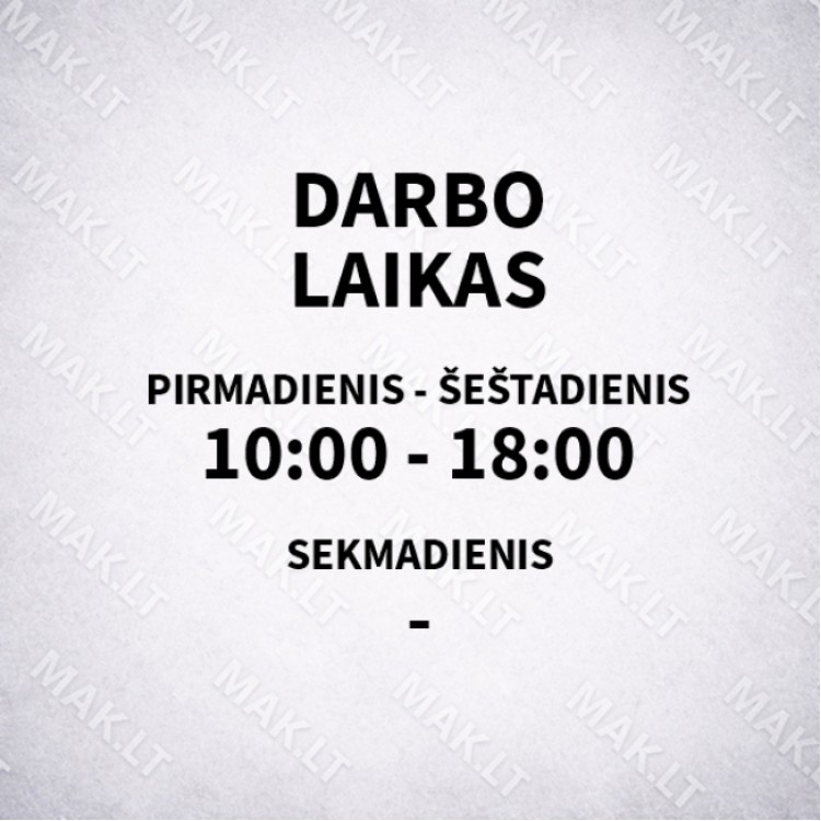 Darbo laiko lipdukas Nr. 5
