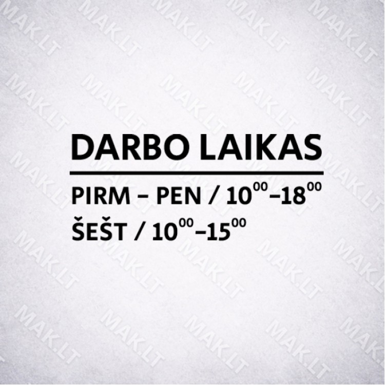 Darbo laiko lipdukas Nr. 10