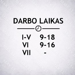 Darbo laiko lipdukas Nr. 13 Darbo laiko lipdukas Nr. 13