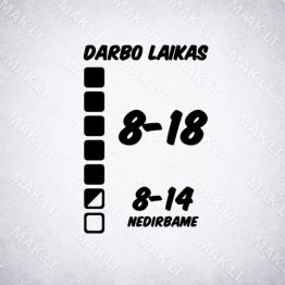 Darbo laiko lipdukas Nr. 26