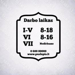 Darbo laiko lipdukas Nr. 22