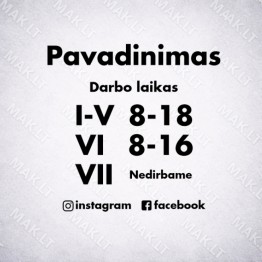 Darbo laiko lipdukas Nr. 24